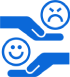 Happy and sad faces symbol